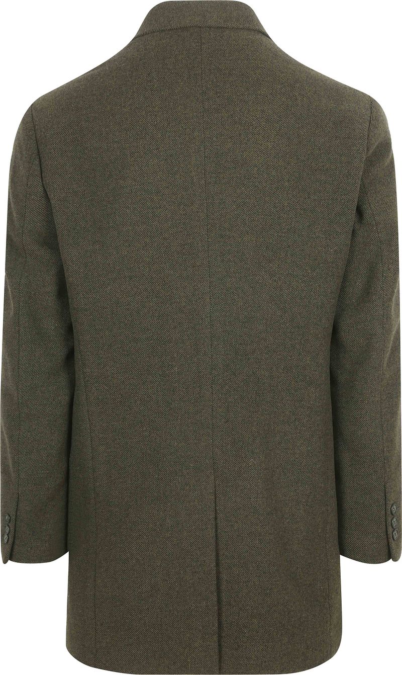 Suitable Coat Wol Twill Donkergroen