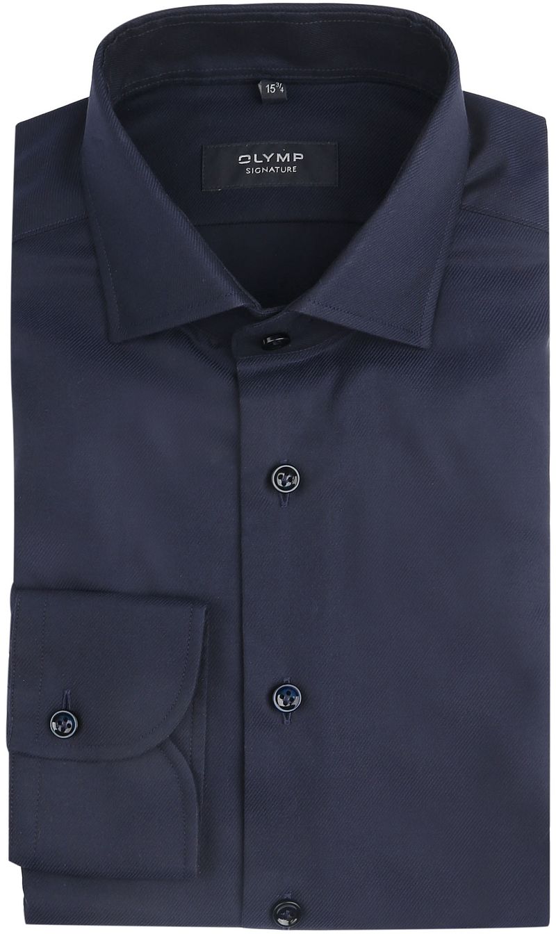 OLYMP Signature Hemd Twill Navy - Größe 38 günstig online kaufen