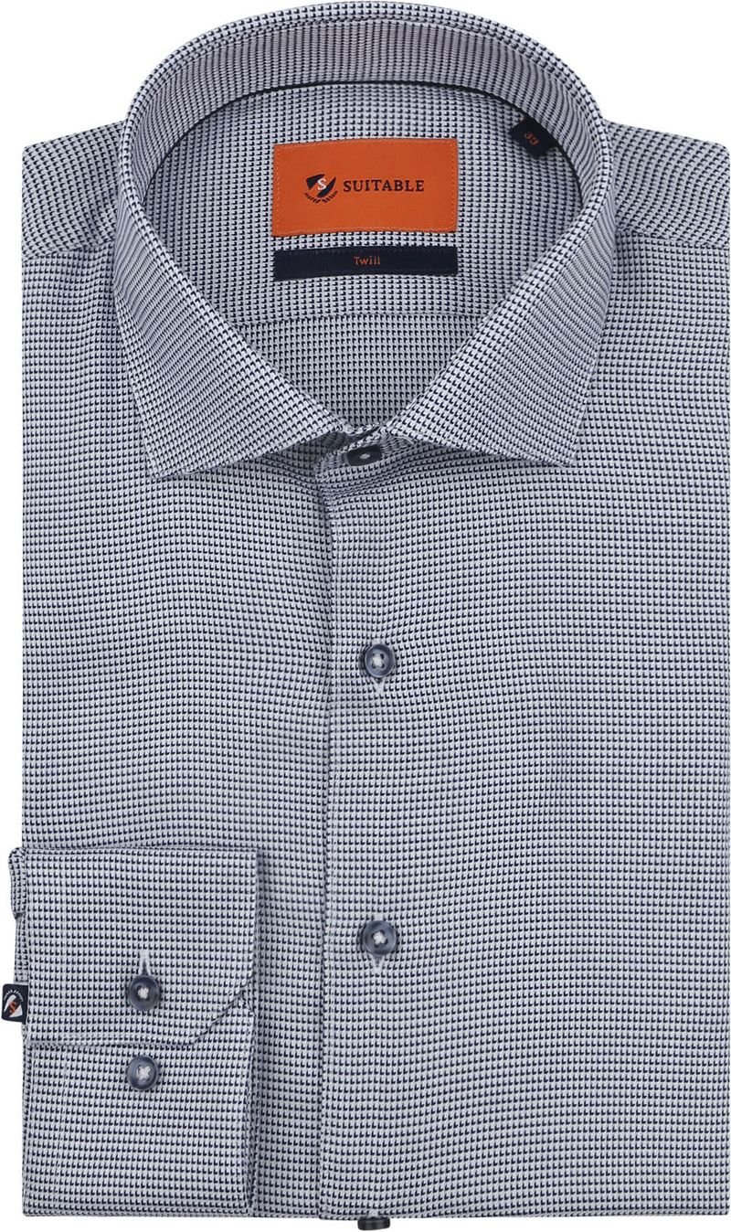 Suitable Overhemd Triangle Navy