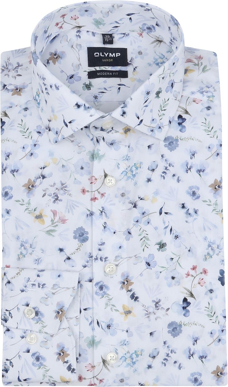 Olymp Luxor Overhemd Bloemenprint Multicolour