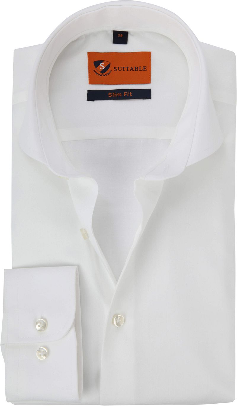 Suitable Chemise Sans Repassage Ecru  Blanc cassé taille 41