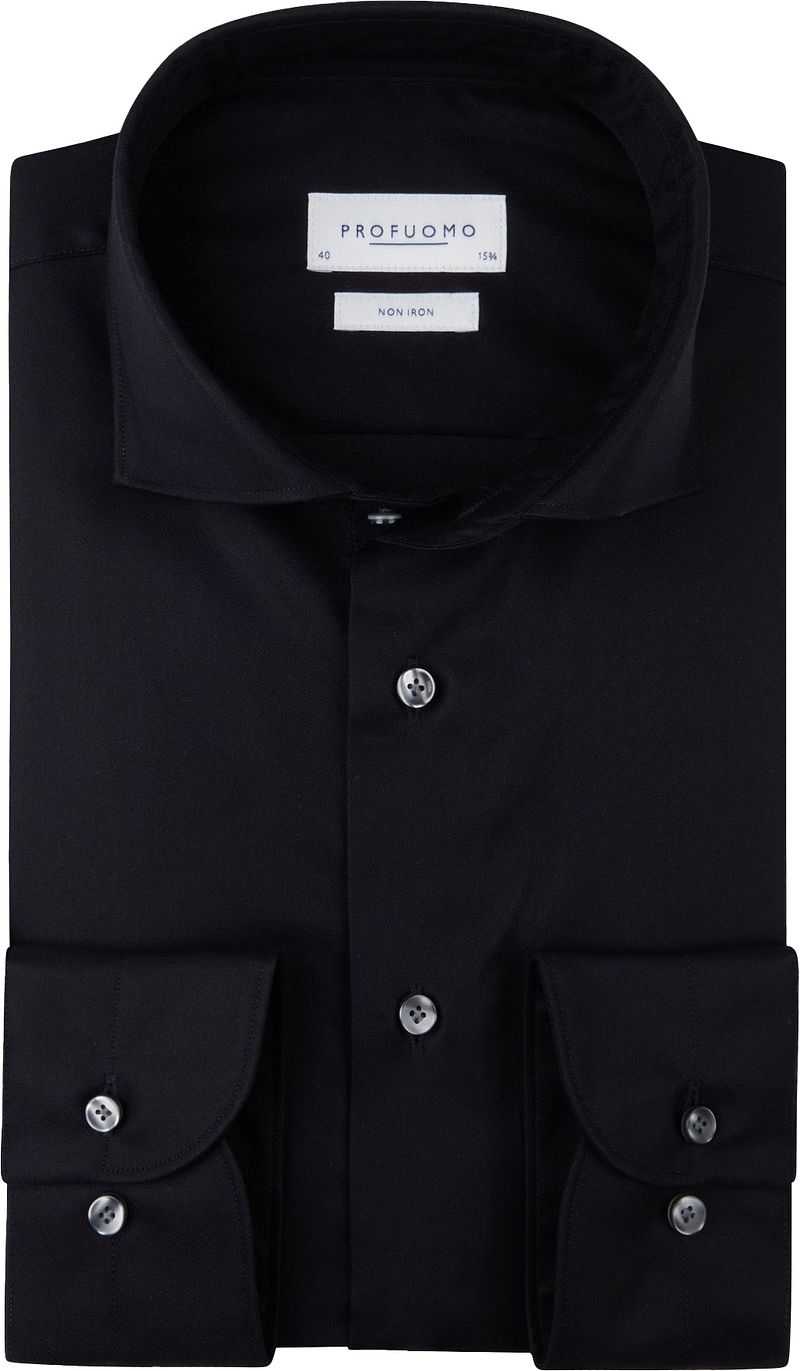 Profuomo Twill Hemd Schwarz - Größe 41 günstig online kaufen