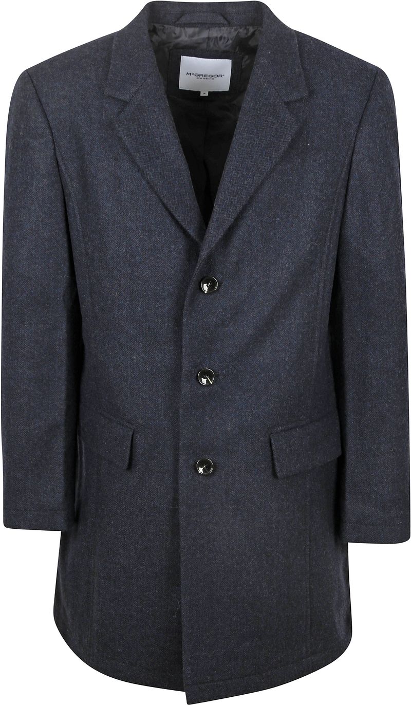 McGregor Coat Wool Herringbone Navy - Größe XL günstig online kaufen