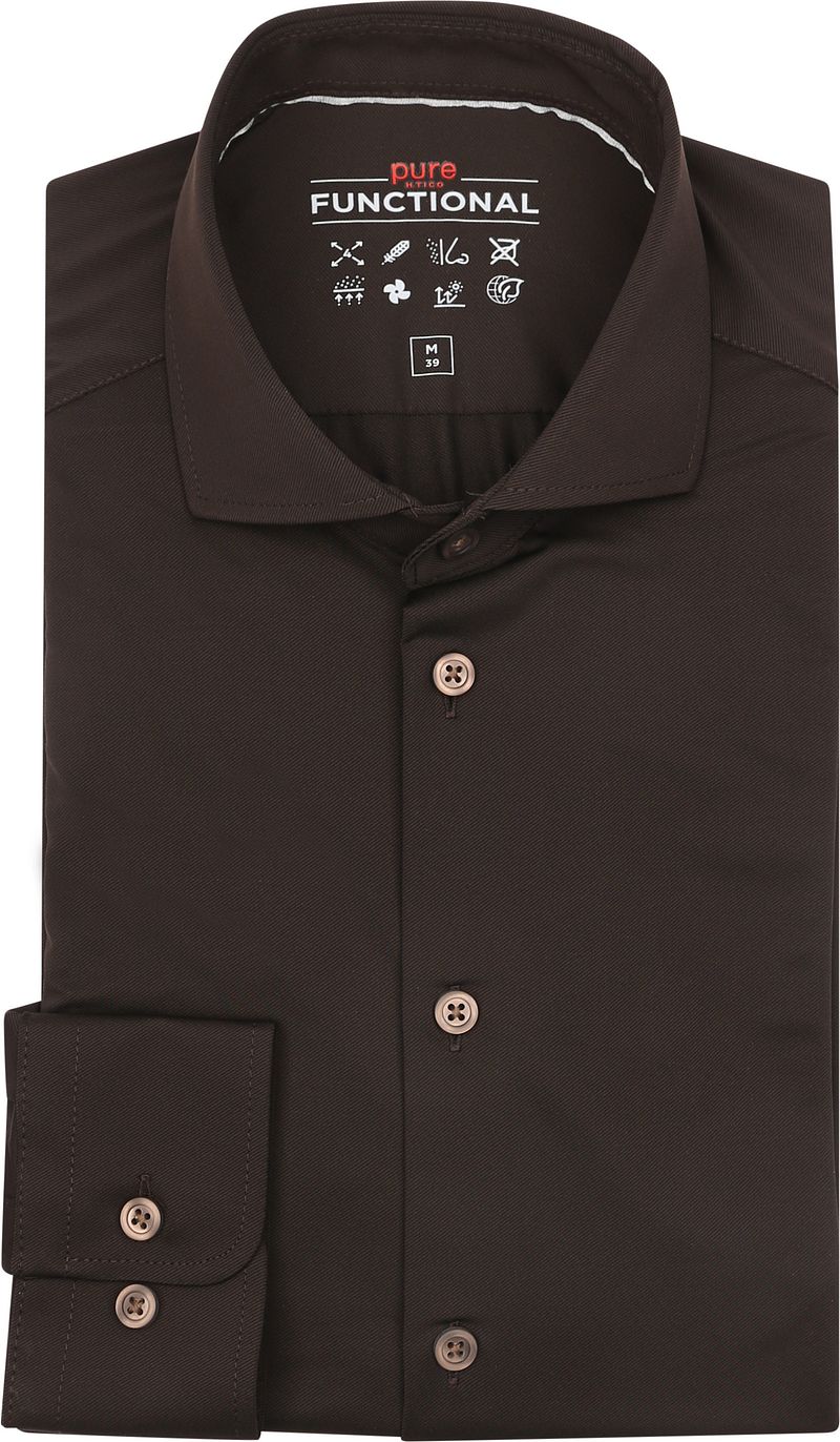 Pure The Functional Shirt Dunkelbraun - Größe 38 günstig online kaufen