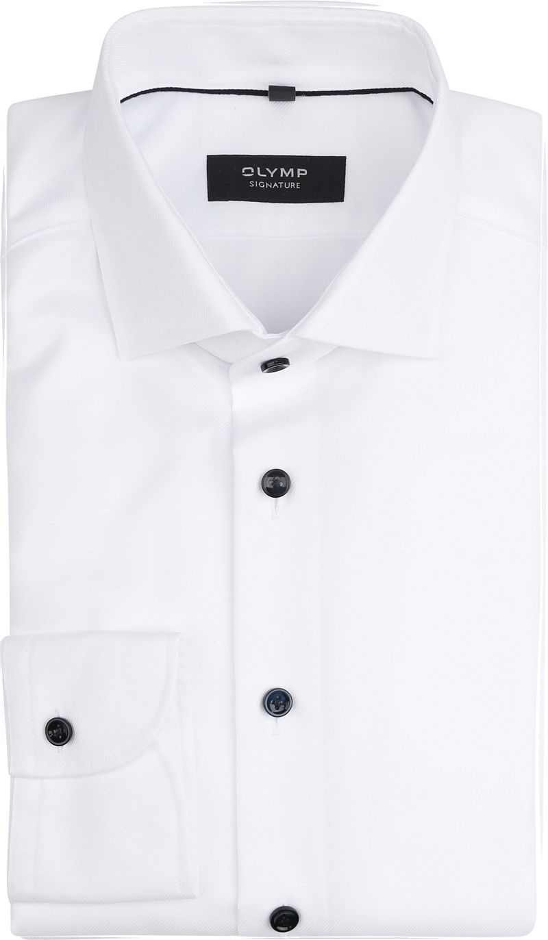 Olymp Signature Overhemd Twill Wit
