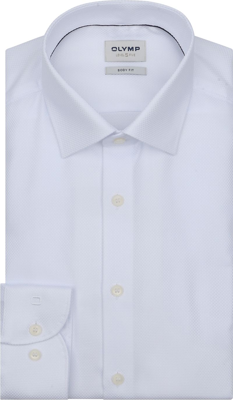OLYMP Level 5 Dobby Hemd Weiß - Größe 41 günstig online kaufen