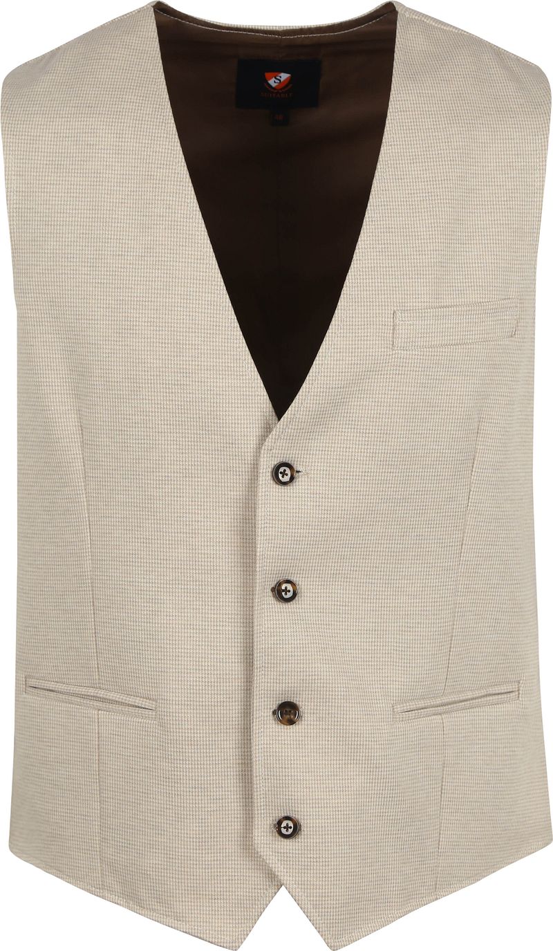 Suitable Blazer Gilet Gris Beige