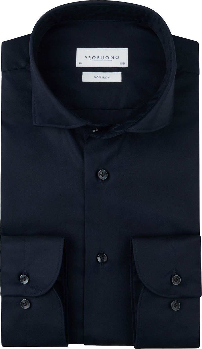 Profuomo Twill Overhemd Navy