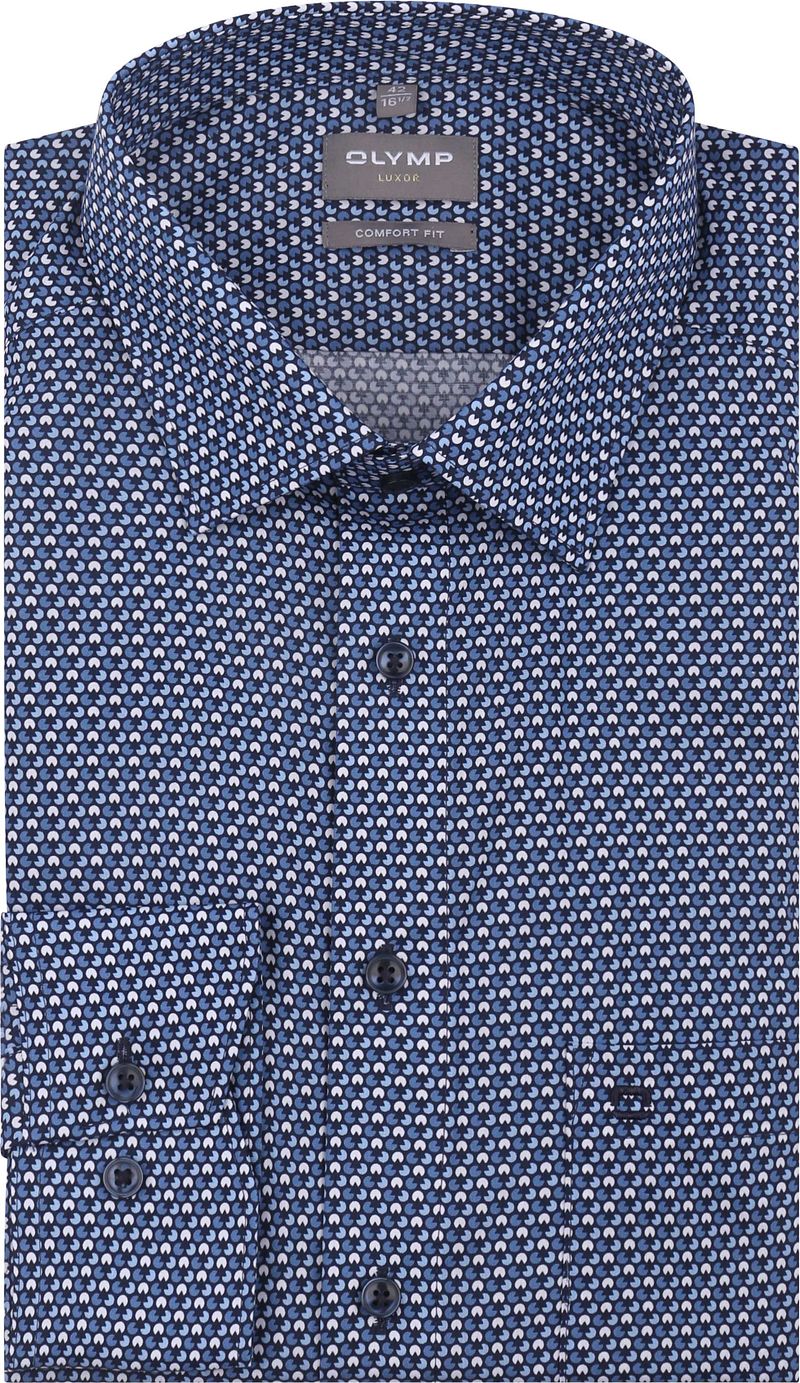 Olymp Overhemd Luxor Pac-Man Navy