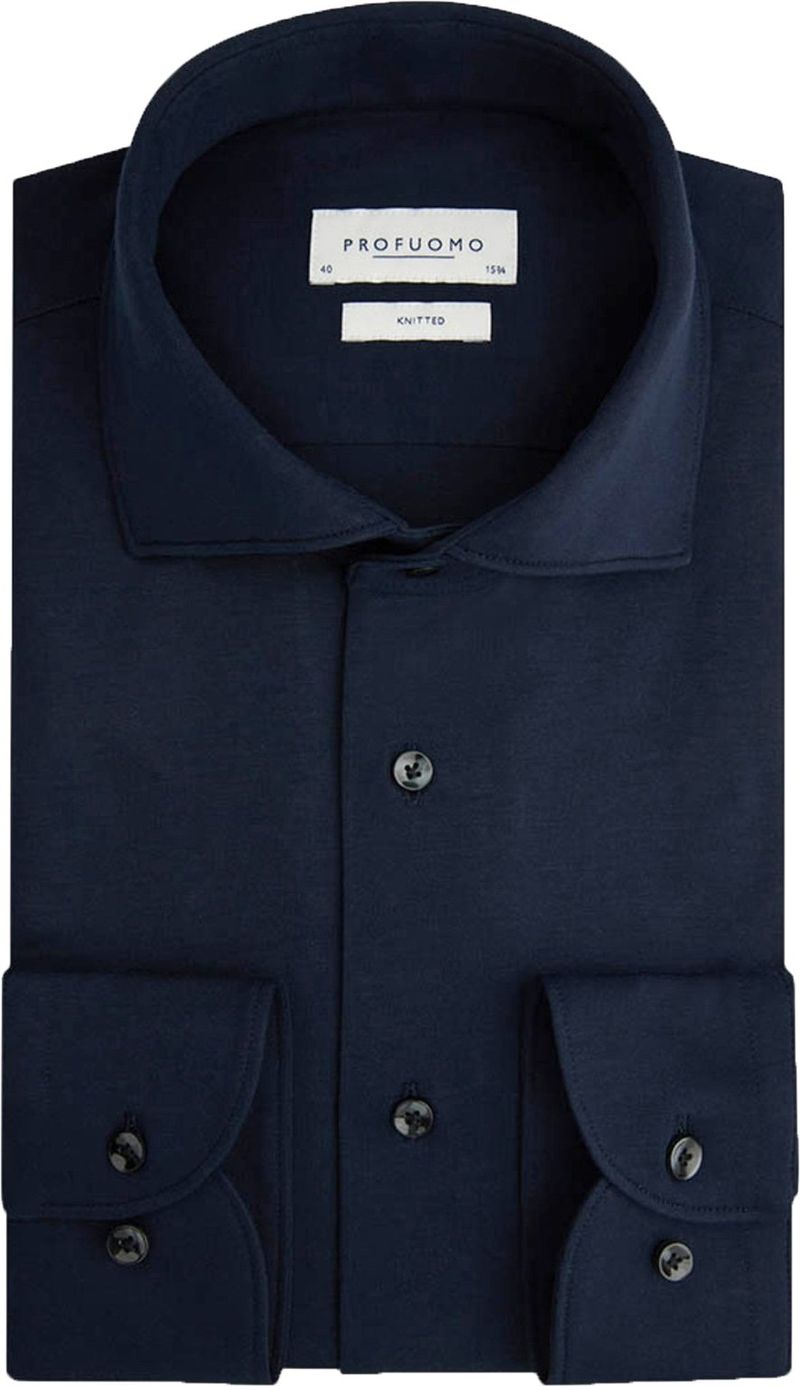 Profuomo Knitted Overhemd Navy