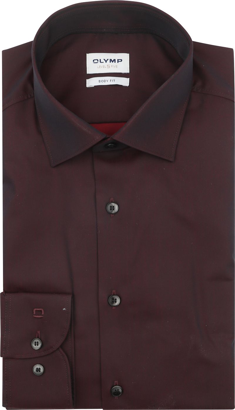 OLYMP Level 5 Hemd Burgundy - Größe 44 günstig online kaufen