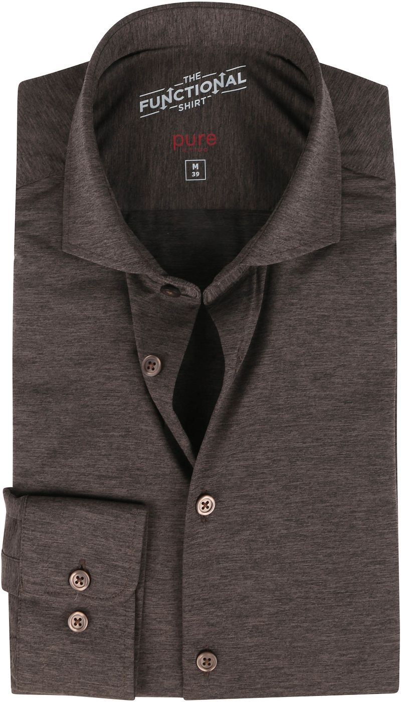 Pure H.Tico The Functional Shirt Braun - Größe 40 günstig online kaufen