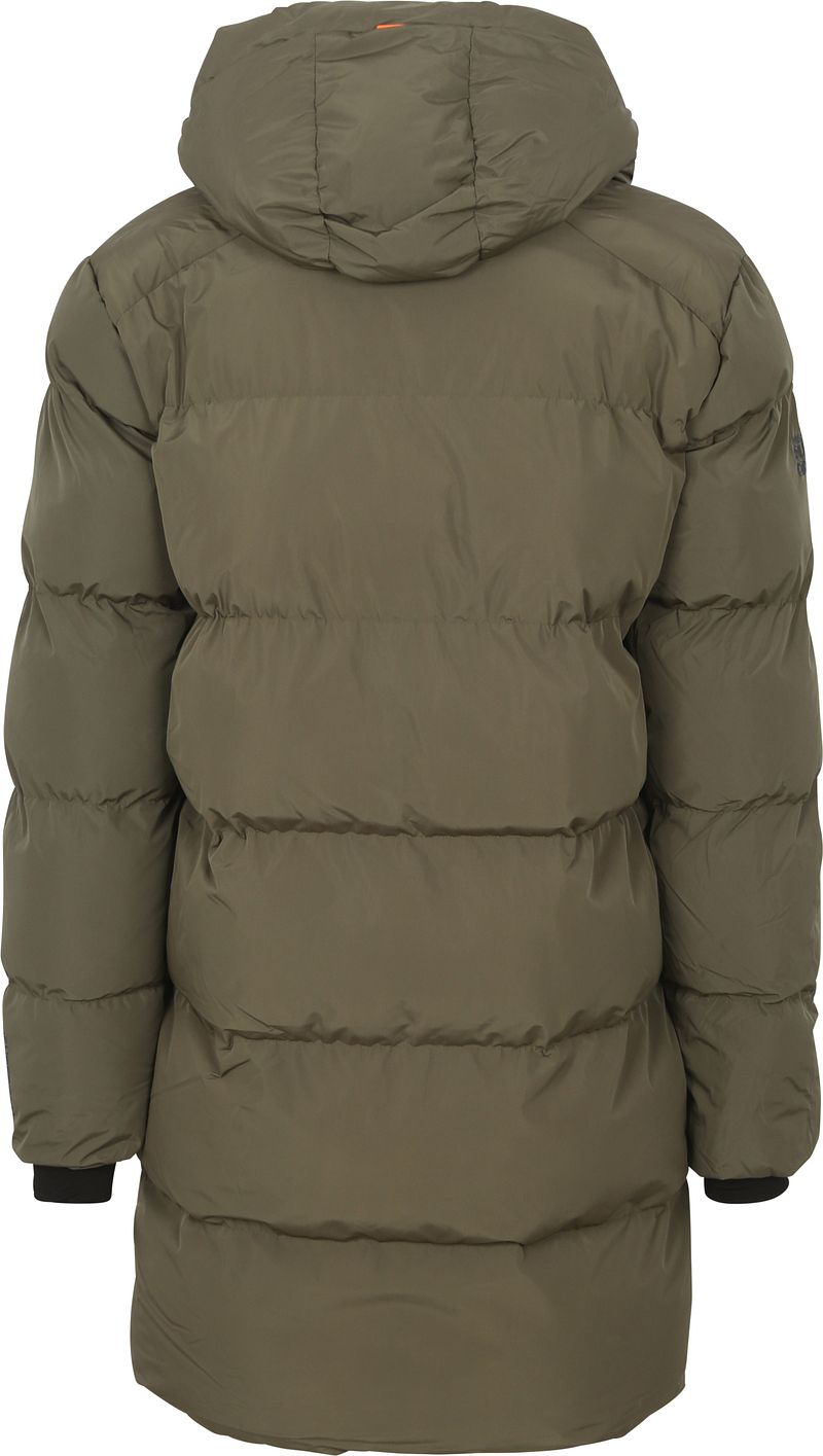 Superdry Lange Pufferjas Hooded Zwart
