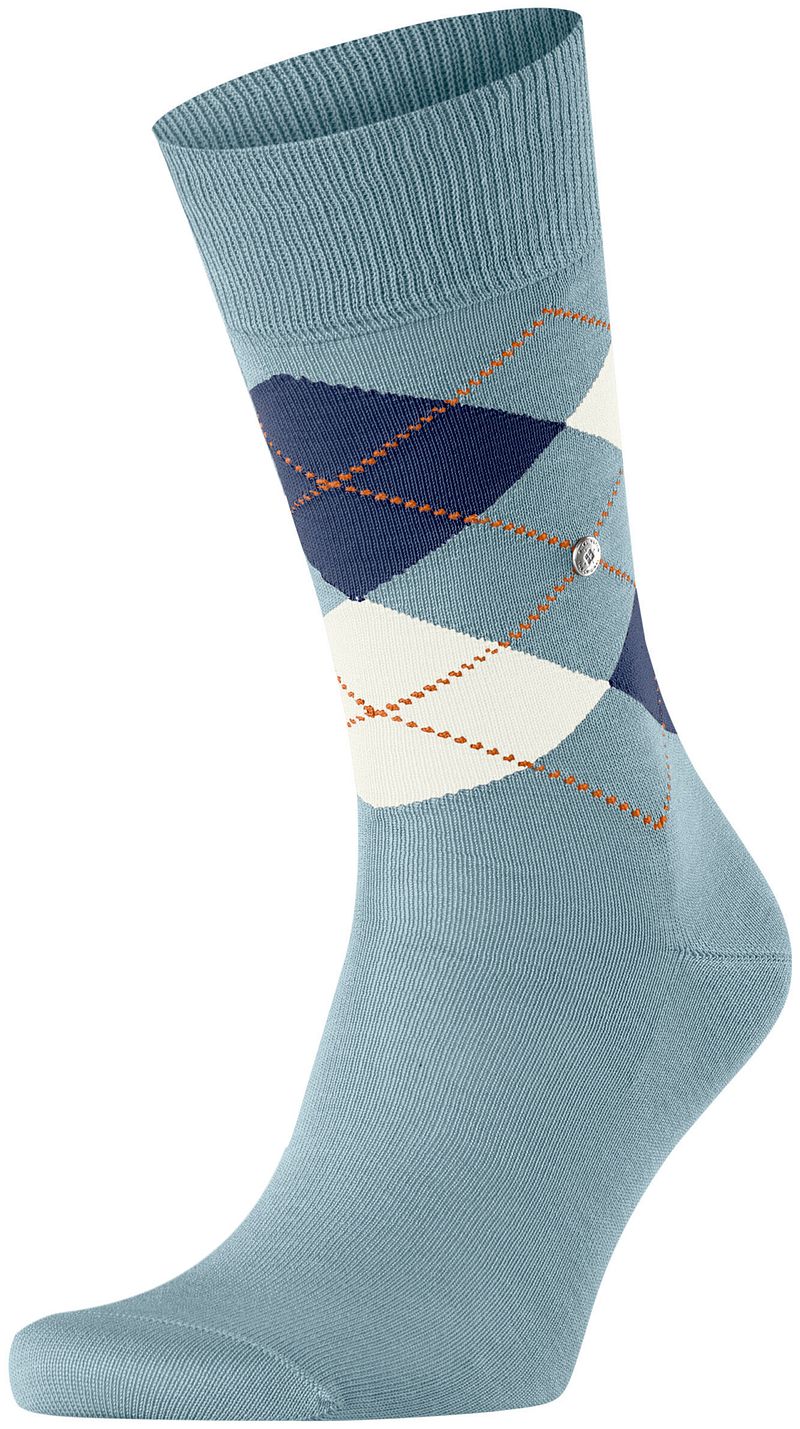Burlington Manchester Socken Kariert Blau 6444 - Größe 40-46 günstig online kaufen