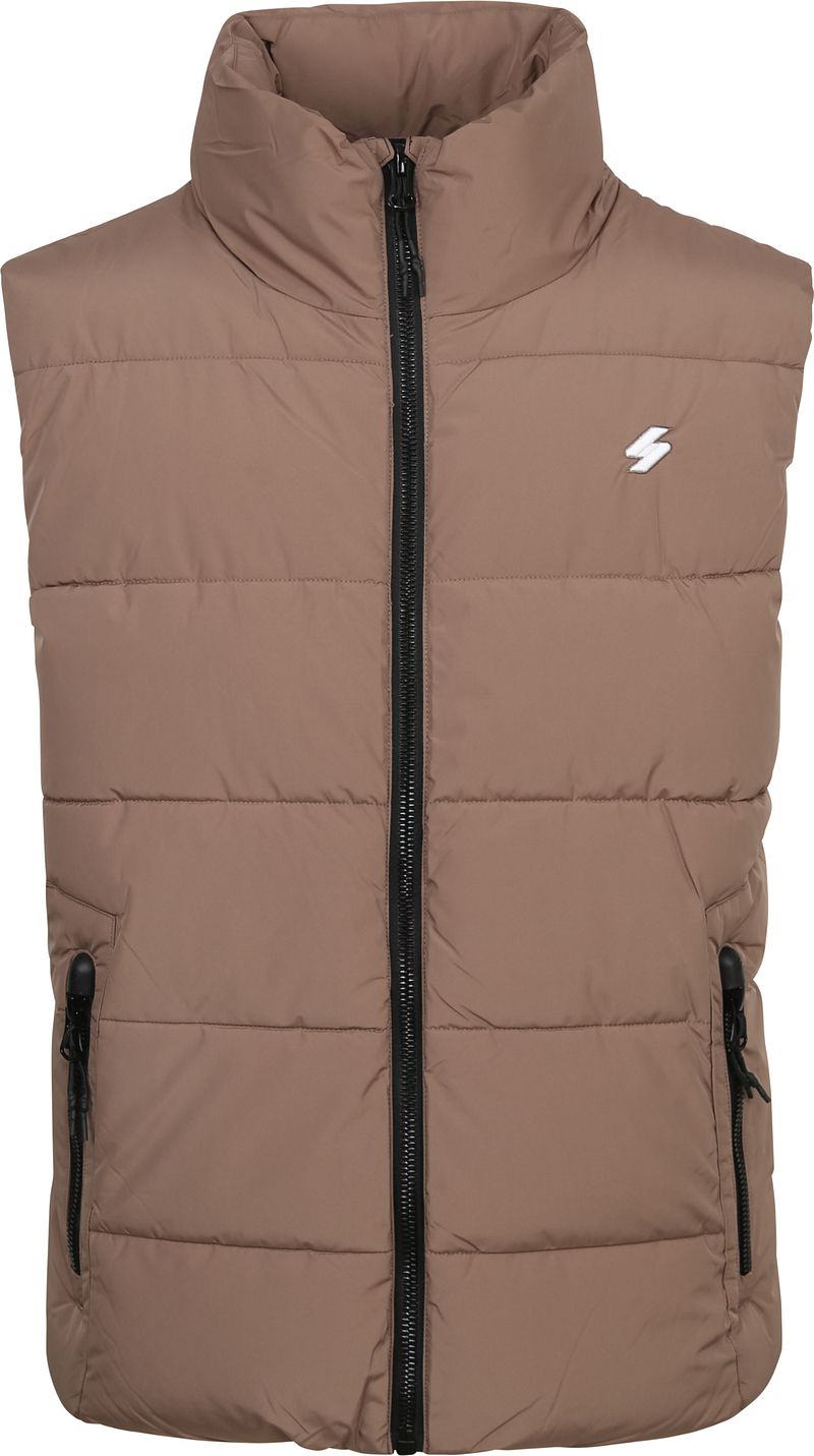 Superdry Sports Puffer Bodywarmer Beige - Größe L günstig online kaufen