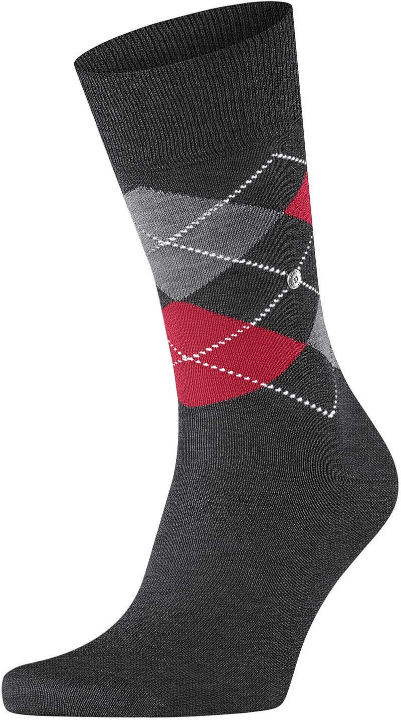 Burlington Manchester Socken Kariert Grau 3096 - Größe 40-46 günstig online kaufen