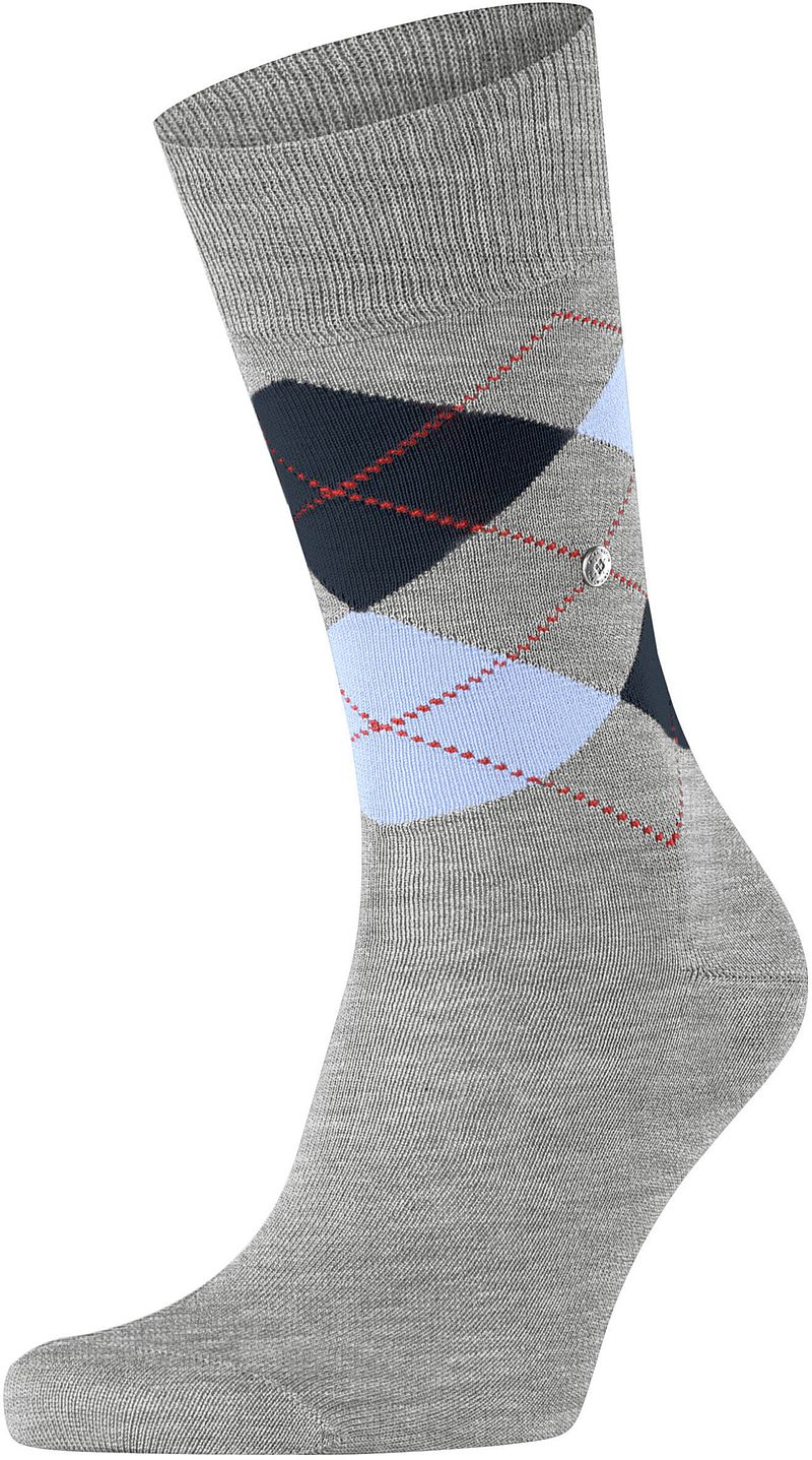 Burlington Manchester Socken Kariert Grau 3615 - Größe 40-46 günstig online kaufen