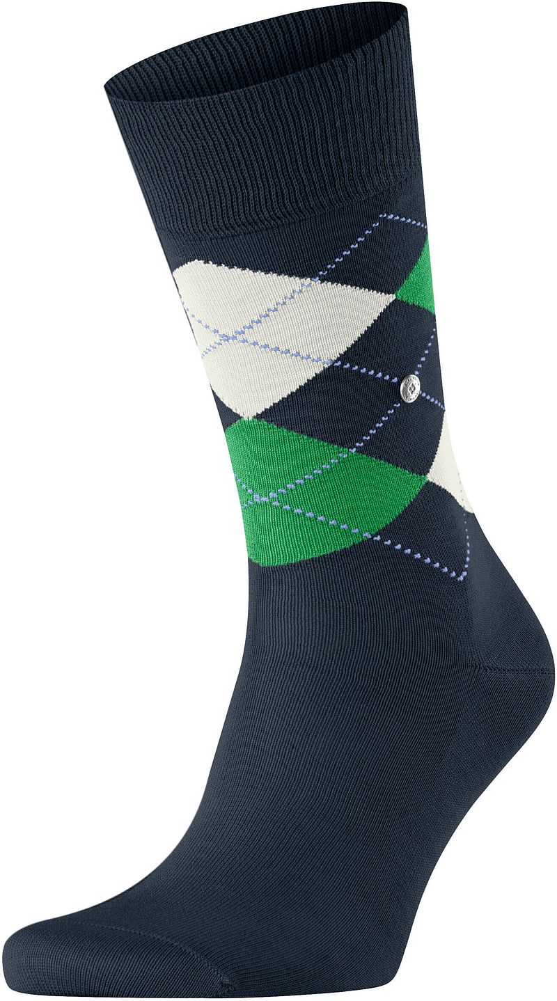 Burlington Manchester Sok Ruit Blauw 6121