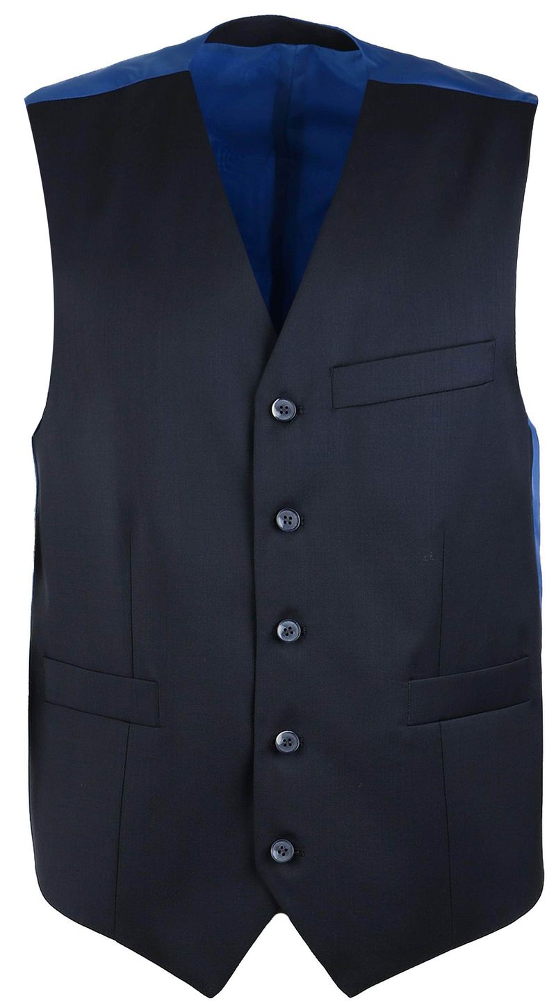 Suitable Gilet Piga Wol Donkerblauw