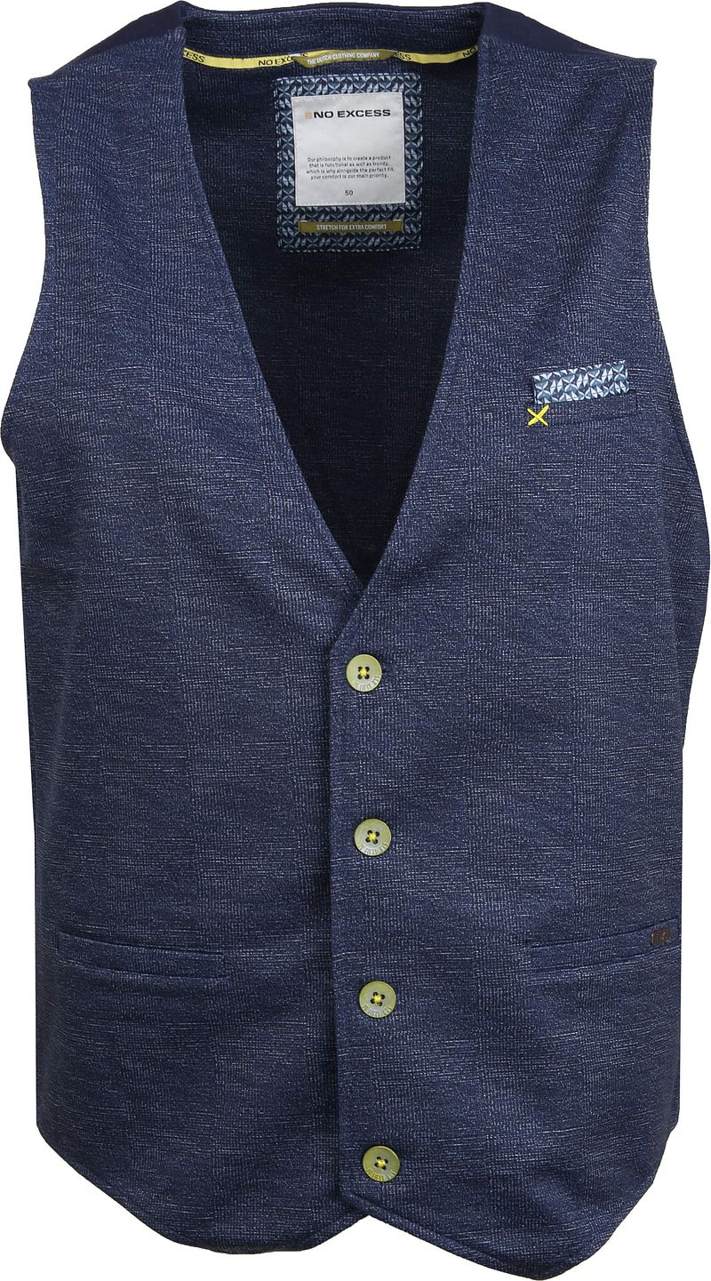 No-Excess Gilet Marine Chiné Bleu foncé Bleu taille 48