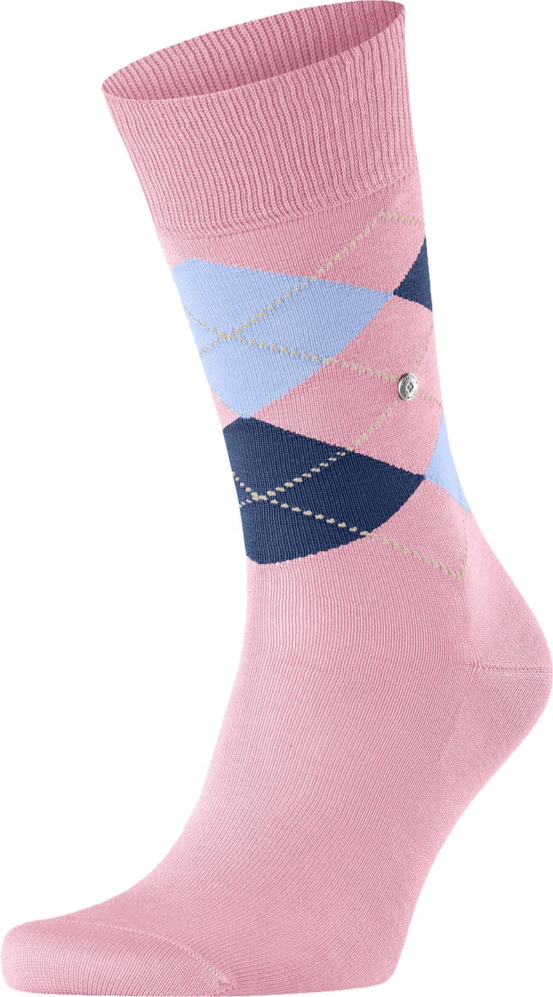 Burlington Manchester Socken Kariert Rosa 8793