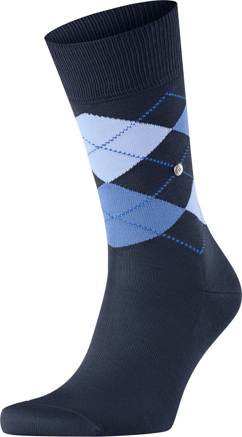 Burlington Manchester Socken Kariert Blau 6120 - Größe 40-46 günstig online kaufen