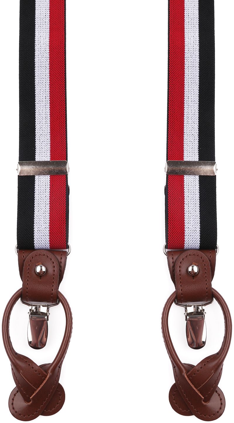 Suitable Luxe Bretels Rood Wit Blauw
