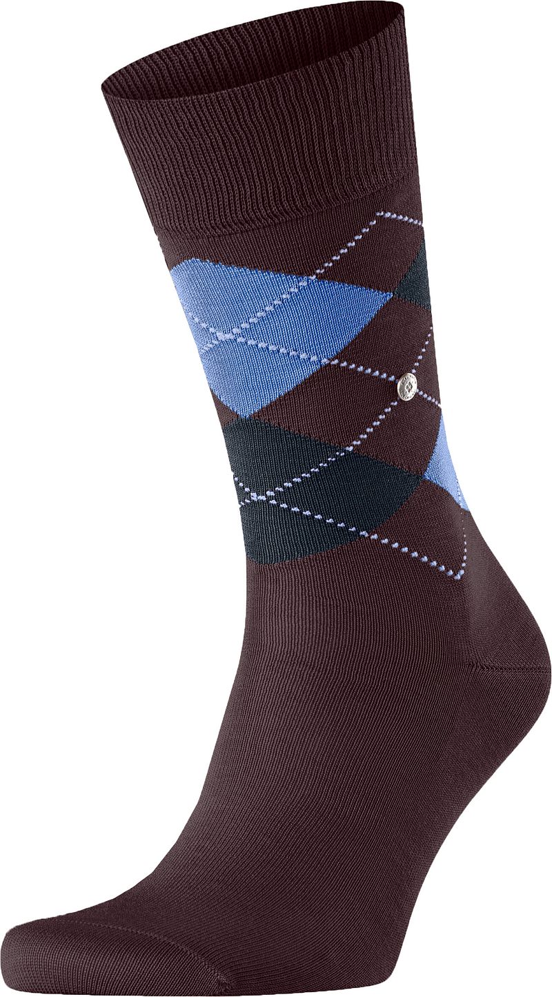 Burlington Socks Manchester Sok Ruit Bordeaux 8696