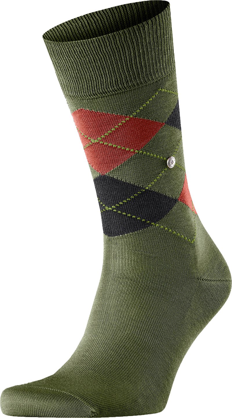 Burlington Socks Manchester Sok Ruit Groen 7517