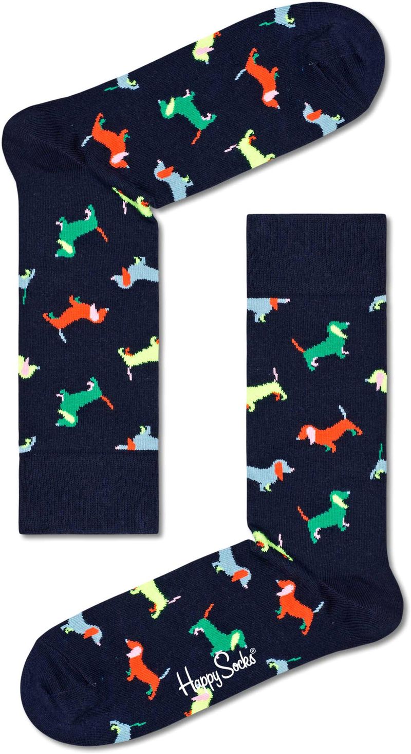 Happy Socks Sokken met all-over motief model 'Puppy Love'