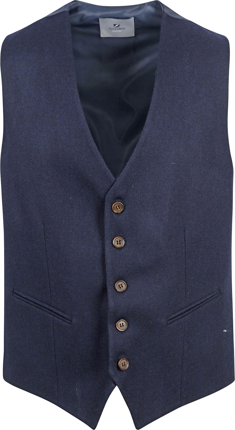 Suitable Gilet Tweed Navy