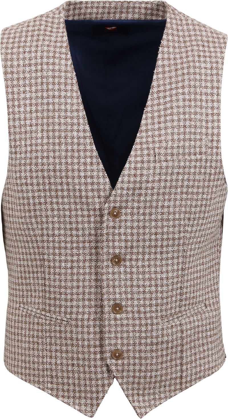 Suitable Gilet Beige Kariert - Größe 50 günstig online kaufen