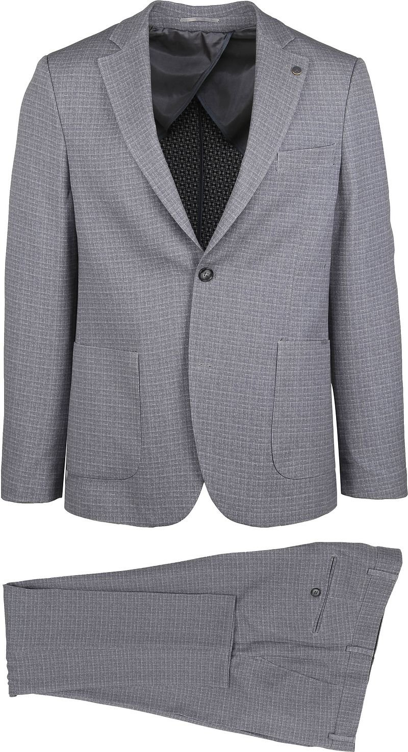 Suitable Costume Jersey Gris Cognac taille 48