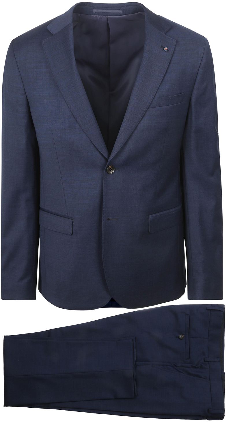 Suitable Toulon Kostuum Wol Navy