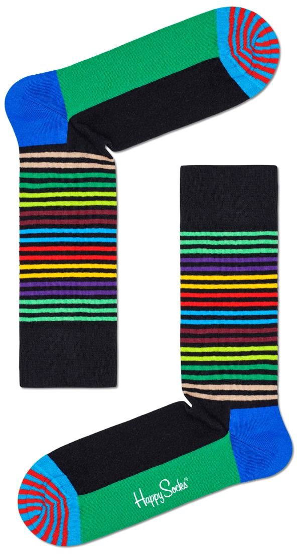 Happy Socks Sokken Half Stripe Sock Groen online kopen