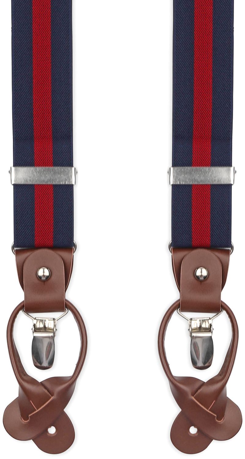 Suitable Luxe Hosenträger Navy Streifen Rot - günstig online kaufen