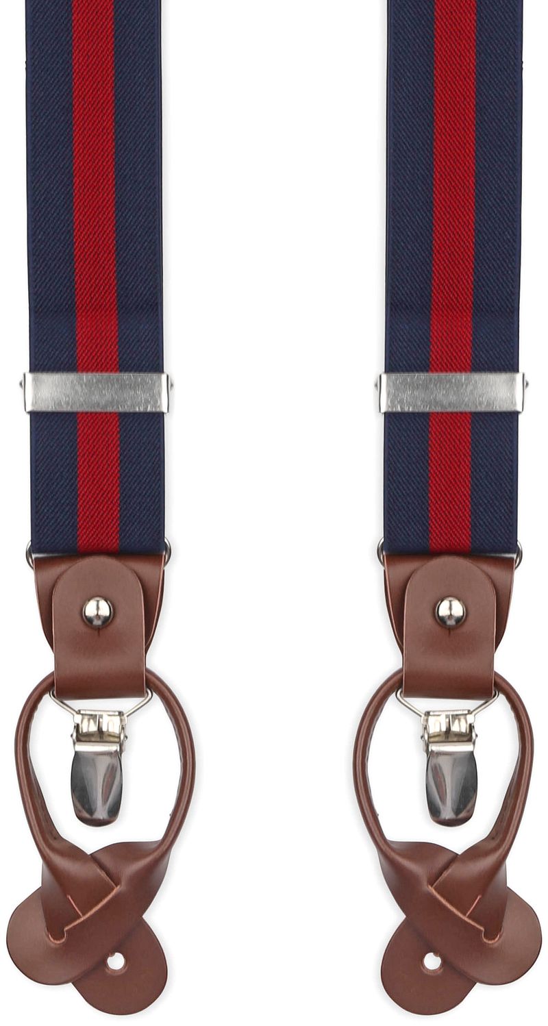 Suitable Luxe Hosenträger Navy Streifen Rot - günstig online kaufen