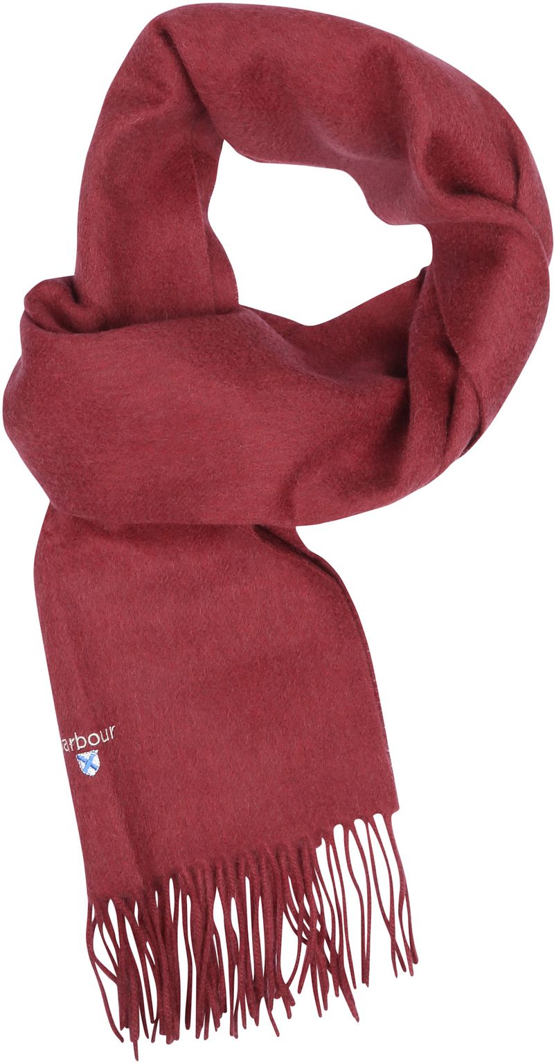 Barbour - Echarpe en Laine d'Agneau Rouge