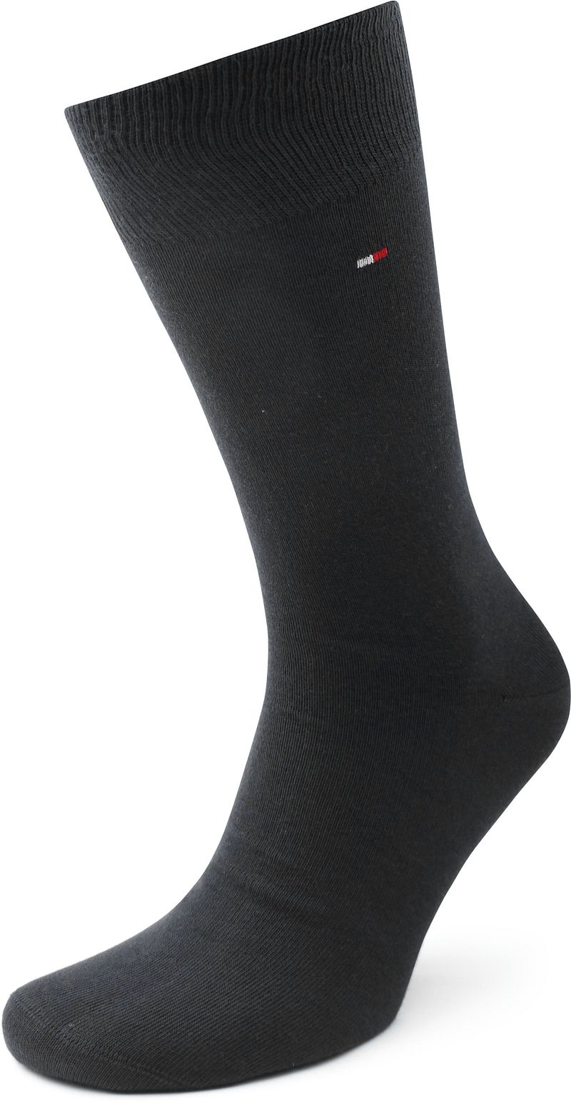 Tommy Hilfiger 2-Pack Socken Birdseye Schwarz - Größe 39-42 günstig online kaufen