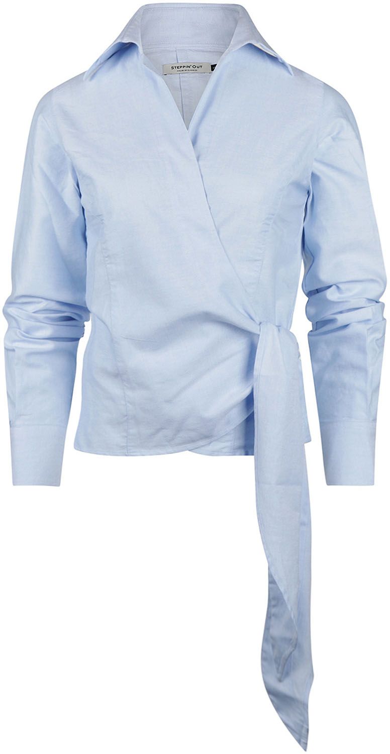 Steppin' Out Wikkel Blouse Julia Oxford Lichtblauw
