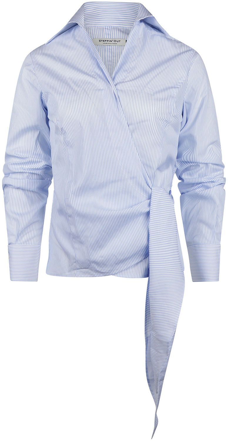 Steppin' Out Wikkel Blouse Julia Streep Lichtblauw