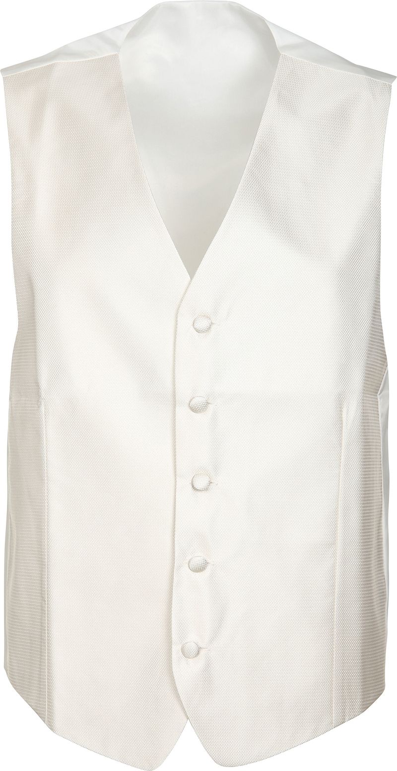 Suitable Gilet de mariage Col-V Blanc Cassé   Blanc cassé taille 48