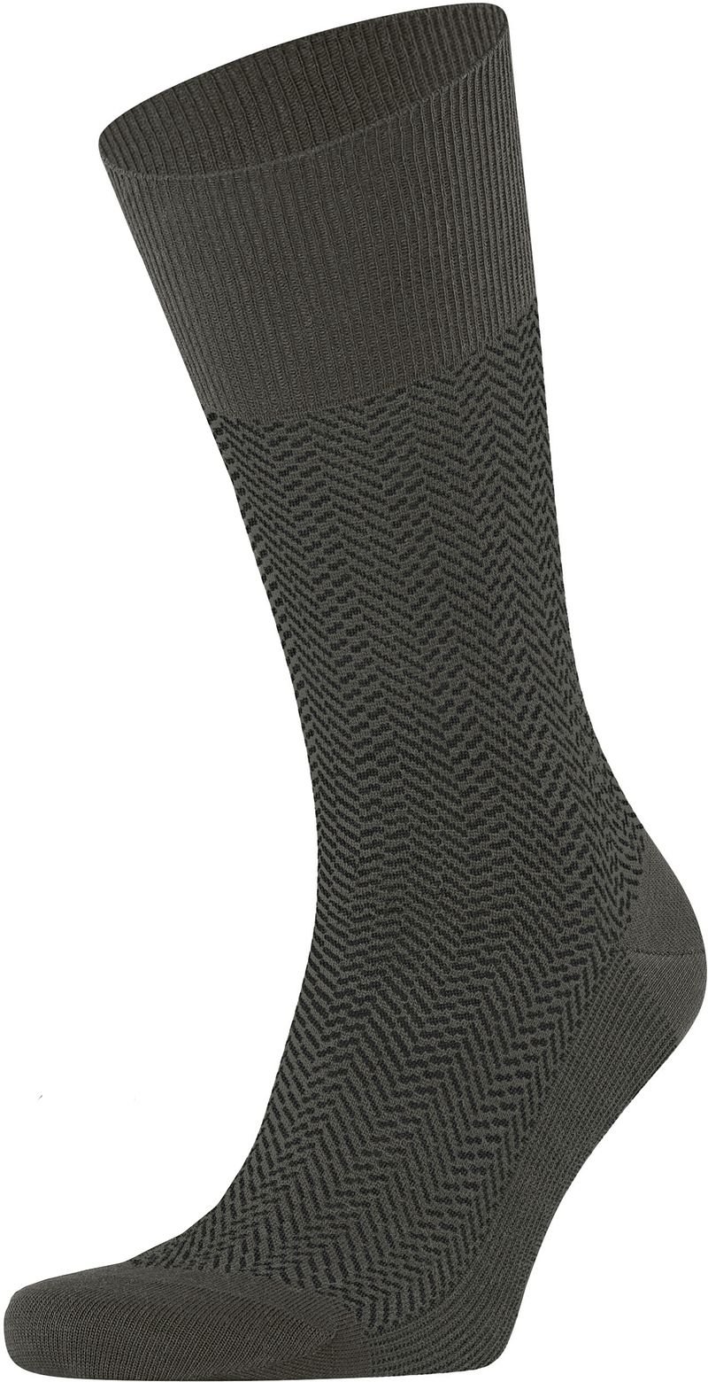Falke Airport Herringstripe Sok Army