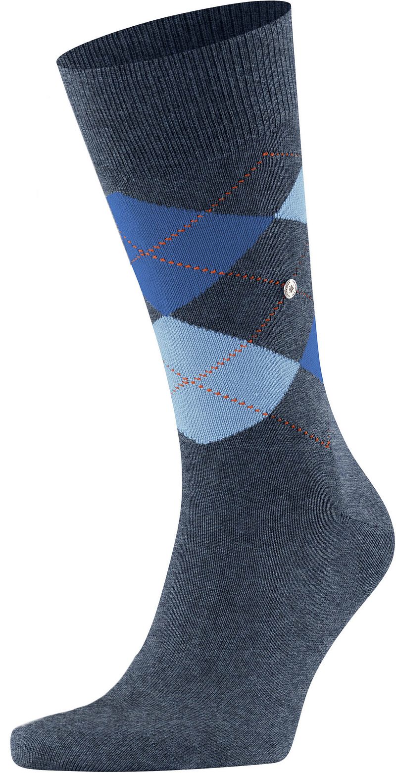 Burlington Socks Wol Edinburgh Blauwgrijs 6688
