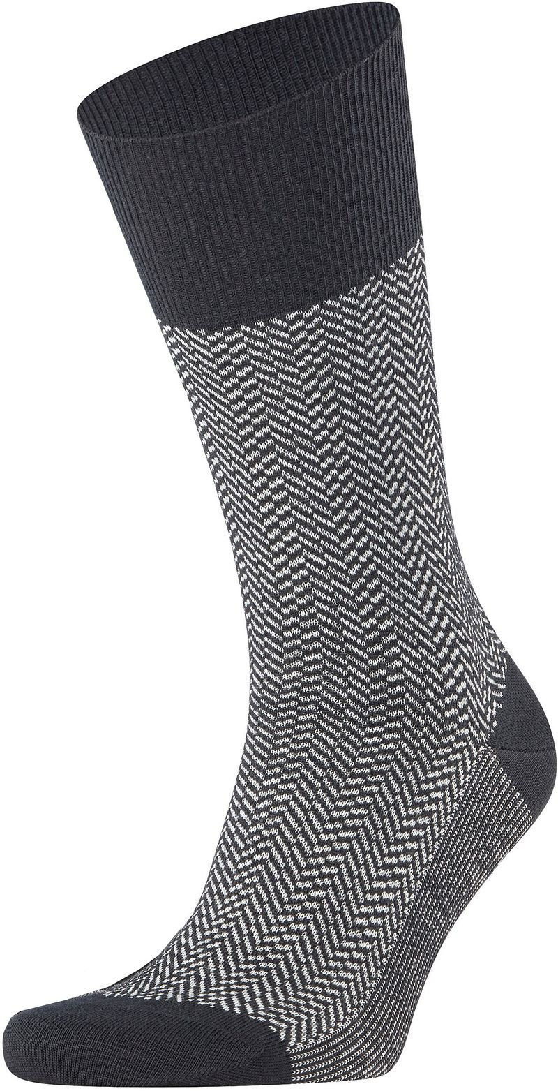 Falke Airport Herringstripe Sok Zwart