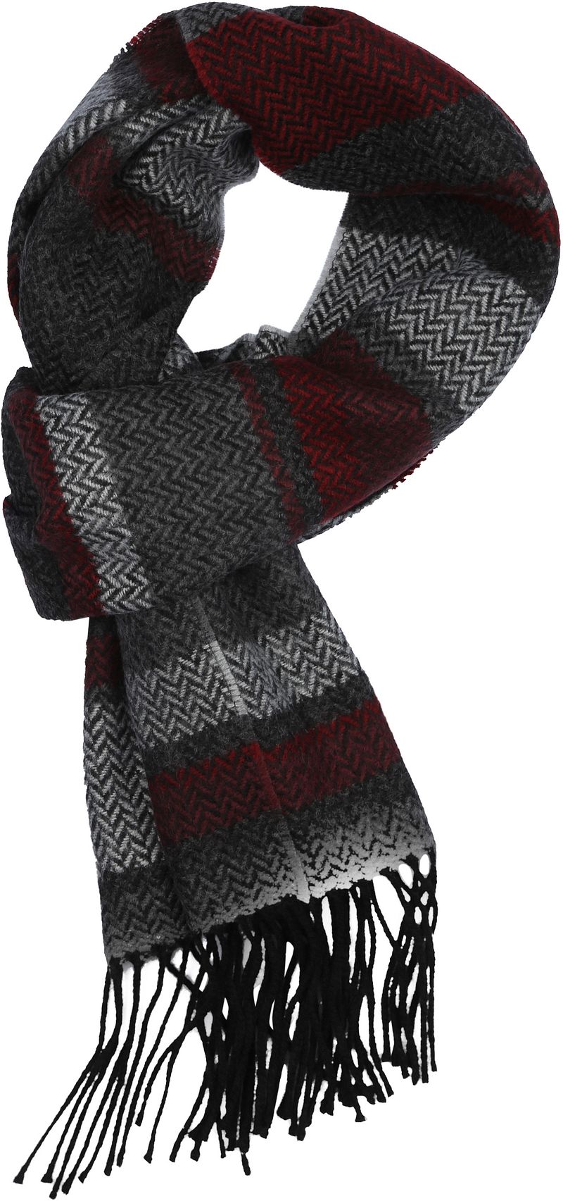 Echarpe pour hommes Multicoloré Gris Rouge