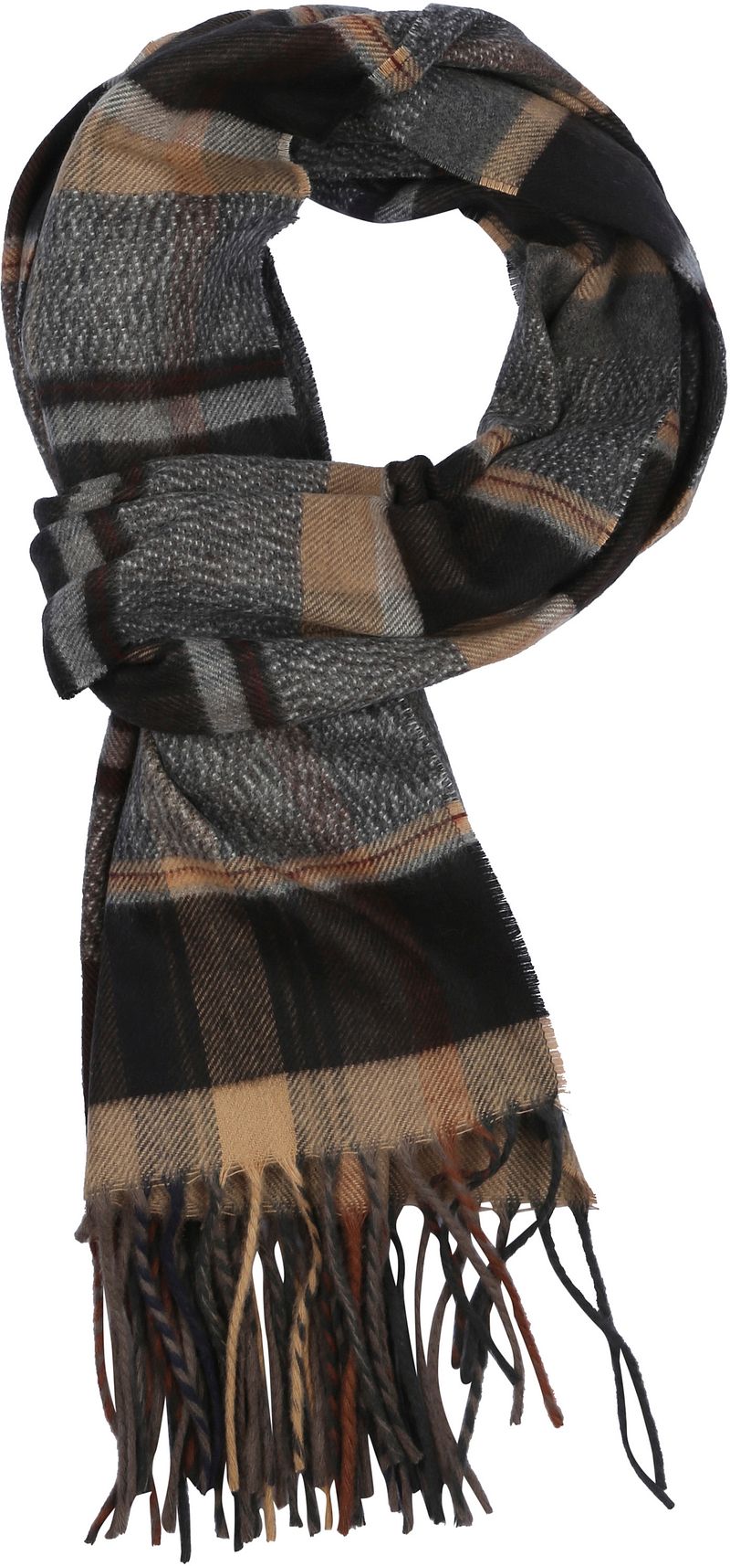 Echarpe pour hommes Fenêtre Noir Brun Multicoloré Marron