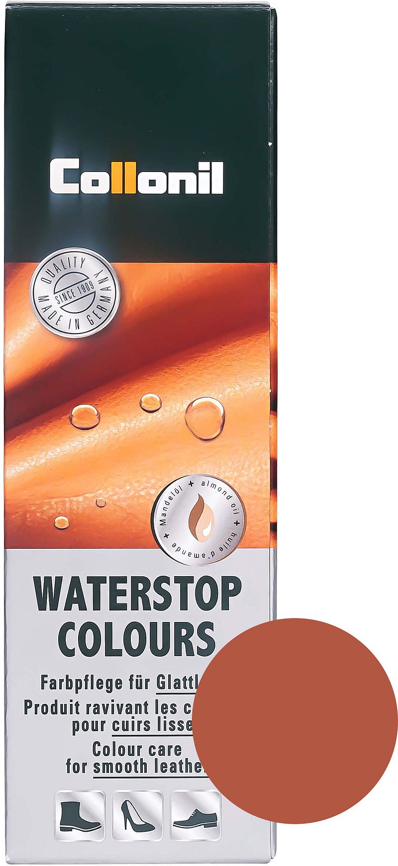 Collonil Waterstop Produit pour cuirs lisses 326 Cognac