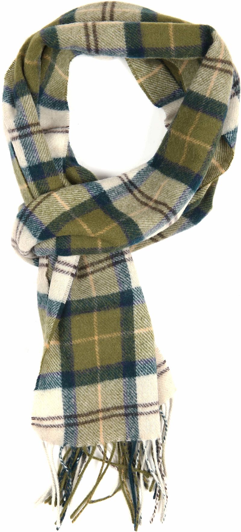 Barbour Sjaal Tartan Lamswol Groen -