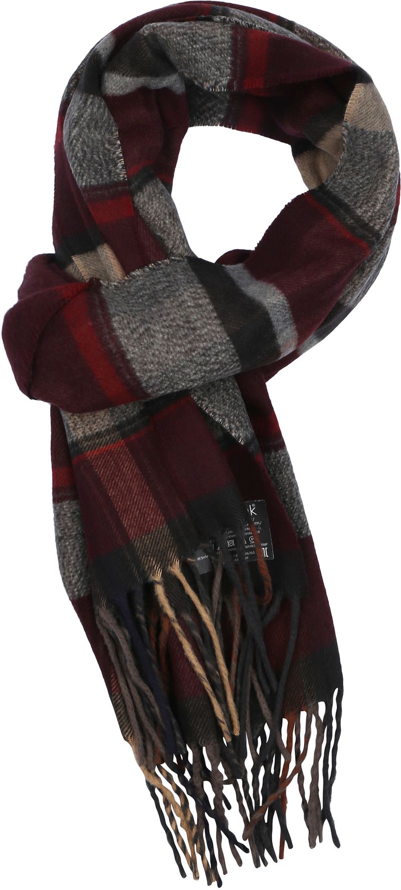 Echarpe pour hommes Fenêtre Brun Multicoloré Marron Bordeaux